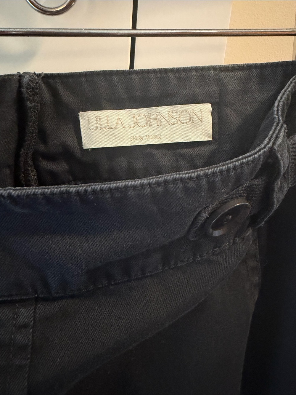 Ulla Johnson Denim Matte Black Skirt - Picture 2 of 3